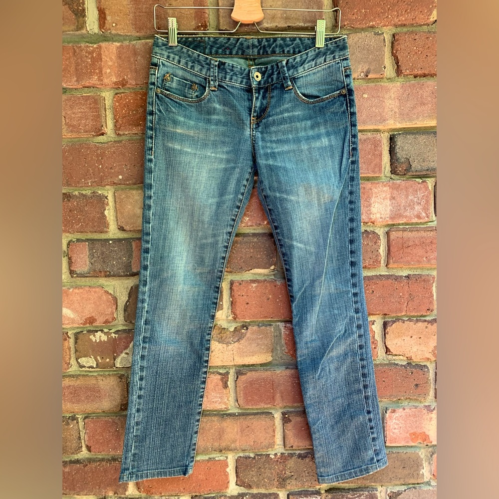 X2 Denim Labratory Y2K Ultra Low Rise Skinny Jean Sz 0
